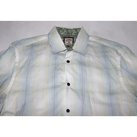 J. Garcia Men's Long Sleeve Button Front Flip Cuff‎ Shirt Size Medium - Picture 4 of 9